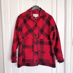 Filson • women's #83 Double Mackinaw Cruiser jacket coat red buffalo plaid wool
